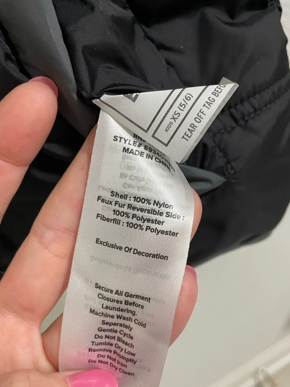 Eddie Bauer Black kids reversible puffer fleece lined Jacket NEW